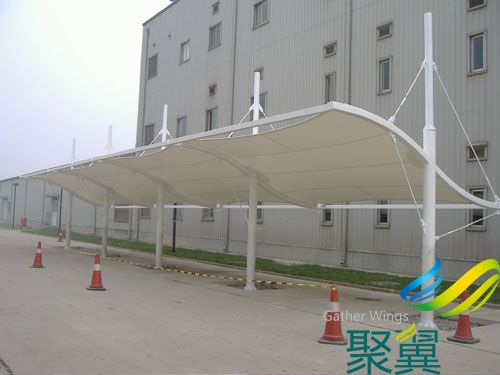工廠專用膜結(jié)構車棚_廠區(qū)停車專用棚