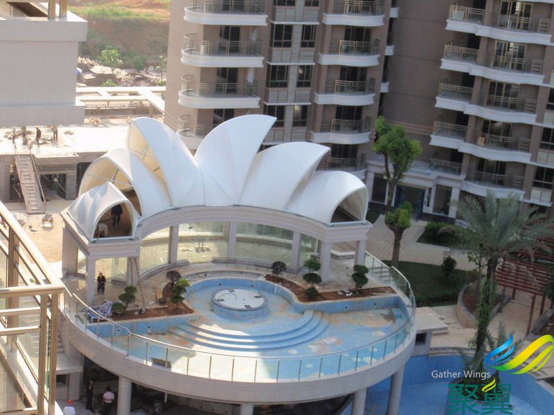 房頂建筑膜結(jié)構|樓頂景觀膜