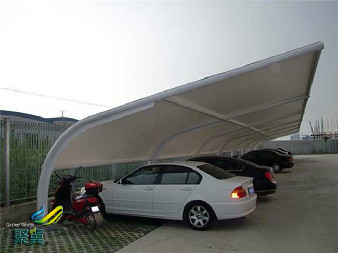 臺州張拉膜結構車棚 臺州膜結構車棚構造技巧