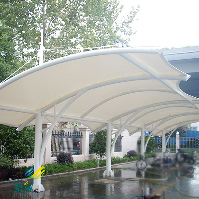 城市公共膜結(jié)構(gòu)車(chē)棚自行車(chē)棚作用