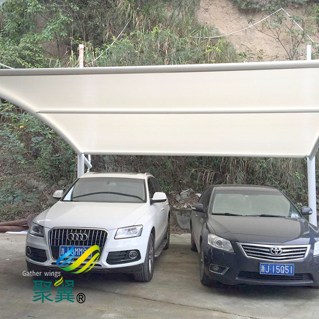 膜結(jié)構(gòu)車(chē)棚施工記錄|膜結(jié)構(gòu)車(chē)棚修建跨度