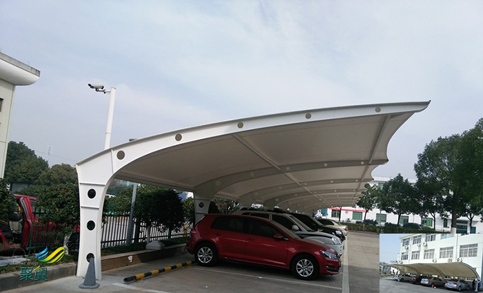 陜西安裝膜結(jié)構(gòu)汽車停車棚景觀棚哪家好工程施工廠家